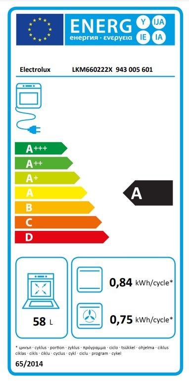 Плита Electrolux комбінована 3 газ + 1 електро, 58л, 60x60см, дисплей, конвекція, пара, нерж