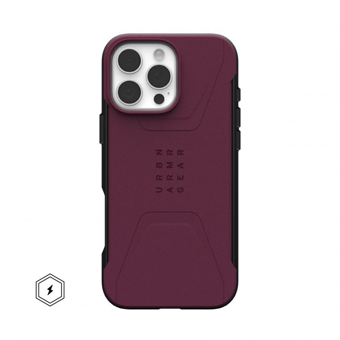 Чохол UAG для iPhone 16 Pro Max, Civilian Magsafe, Bordeaux