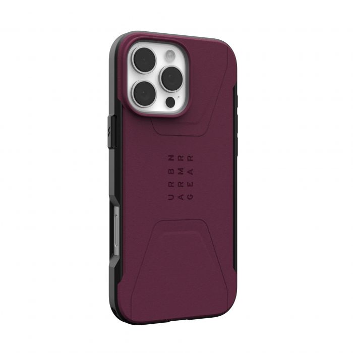 Чохол UAG для iPhone 16 Pro Max, Civilian Magsafe, Bordeaux