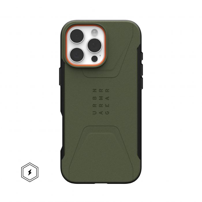 Чохол UAG для iPhone 16 Pro Max, Civilian Magsafe, Olive Drab