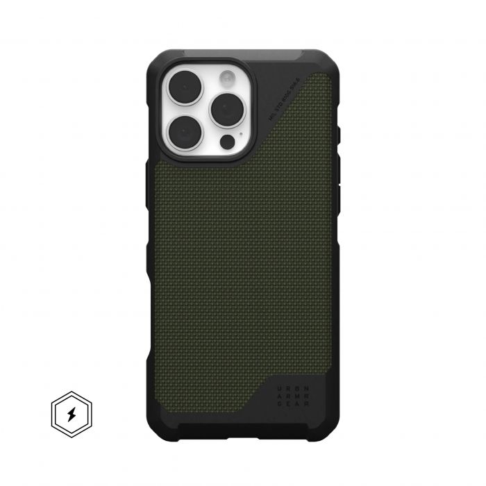 Чохол UAG для iPhone 16 Pro Max, Metropolis LT Magsafe, Kevlar Olive