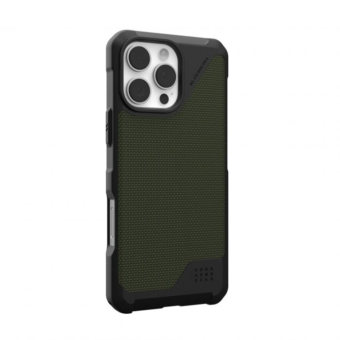 Чохол UAG для iPhone 16 Pro Max, Metropolis LT Magsafe, Kevlar Olive