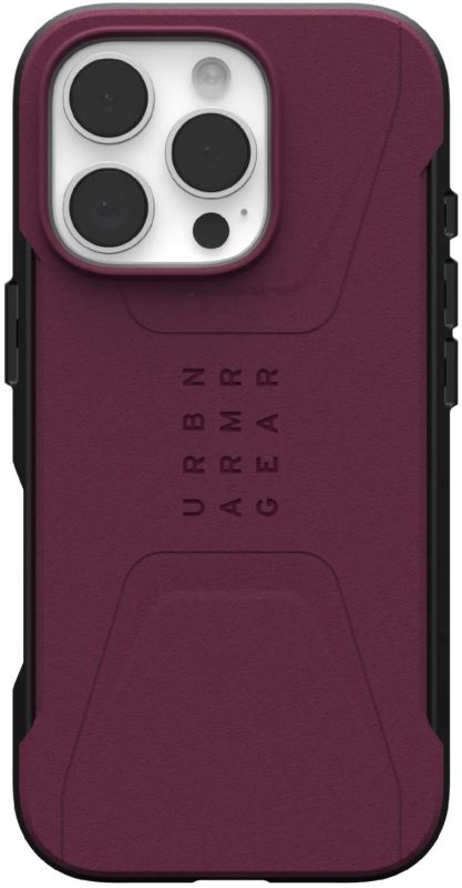 Чохол UAG для iPhone 16 Pro, Civilian Magsafe, Bordeaux