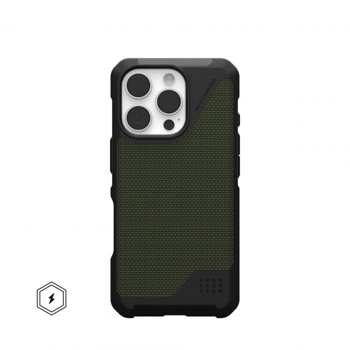 Чохол UAG для iPhone 16 Pro, Metropolis LT Magsafe, Kevlar Olive