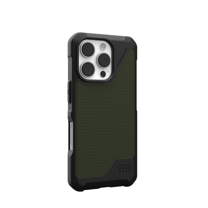 Чохол UAG для iPhone 16 Pro, Metropolis LT Magsafe, Kevlar Olive