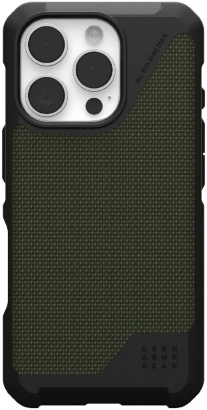 Чохол UAG для iPhone 16 Pro, Metropolis LT Magsafe, Kevlar Olive