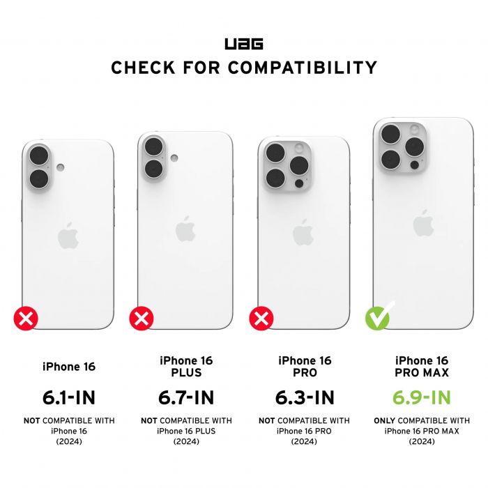 Чохол UAG для iPhone 16 Pro Max, Essential Armor Magsafe, Black