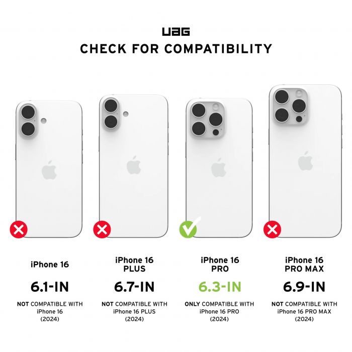 Чохол UAG для iPhone 16 Pro, Essential Armor Magsafe, Black