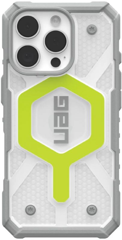 Чохол UAG для iPhone 16 Pro, Pathfinder Clear Magsafe, Active Neon