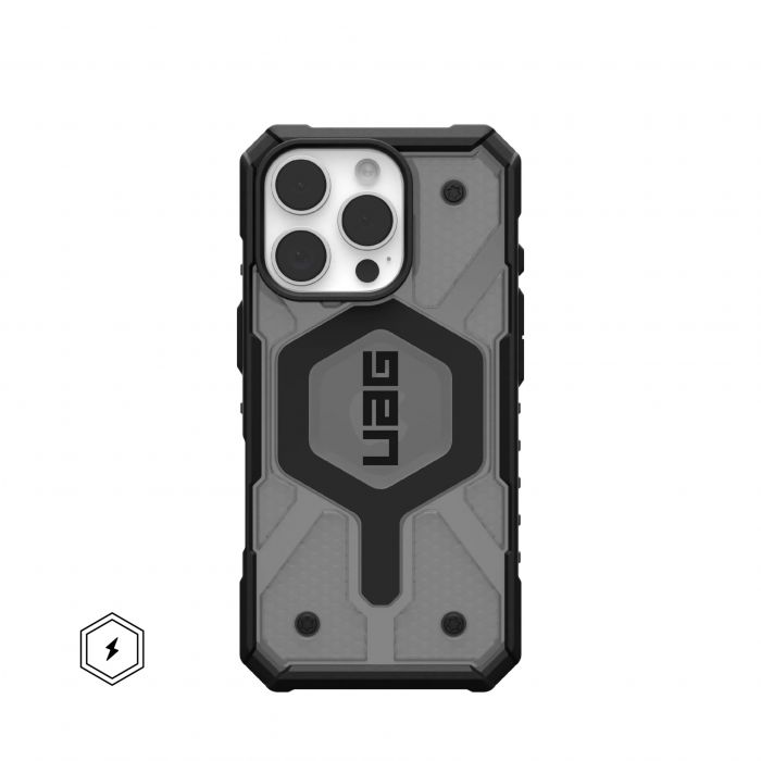 Чохол UAG для iPhone 16 Pro, Pathfinder Clear Magsafe, Ash