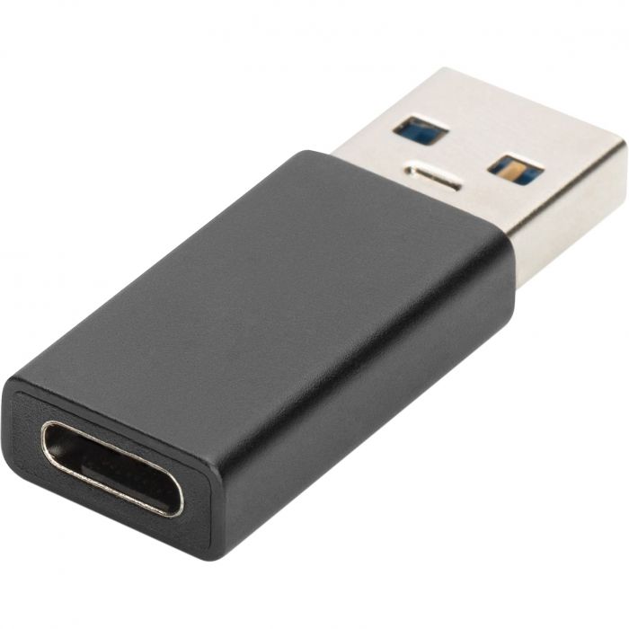 Адаптер DIGITUS USB-A > USB-C (M/F), 3A, 5GB, ver. 3.0