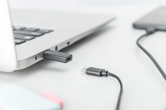 Адаптер DIGITUS USB-A > USB-C (M/F), 3A, 5GB, ver. 3.0