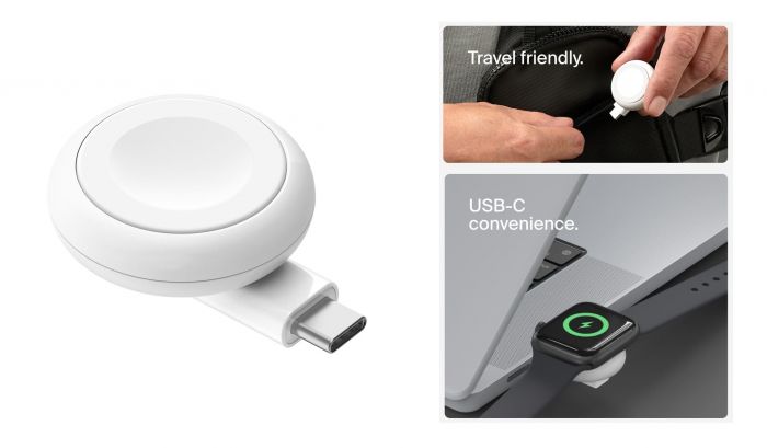 Зарядний пристрій бездротовий Belkin USB-C Apple Watch Charger, білий