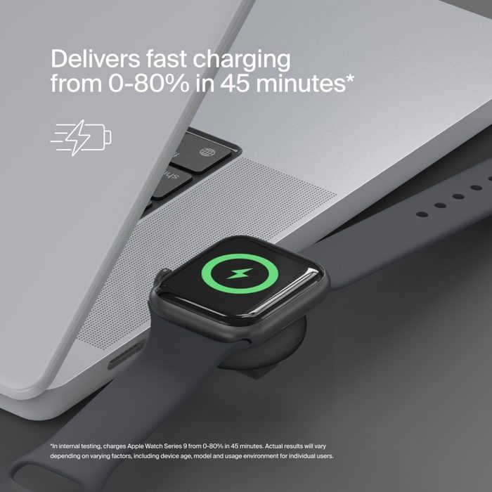 Зарядний пристрій бездротовий Belkin USB-C Apple Watch Charger, чорний