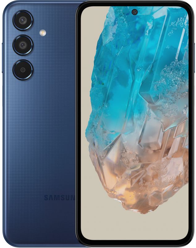 Смартфон Samsung Galaxy M35 5G (M356) 6.6" 6/128ГБ, 2SIM, 6000мА•год, синій темний