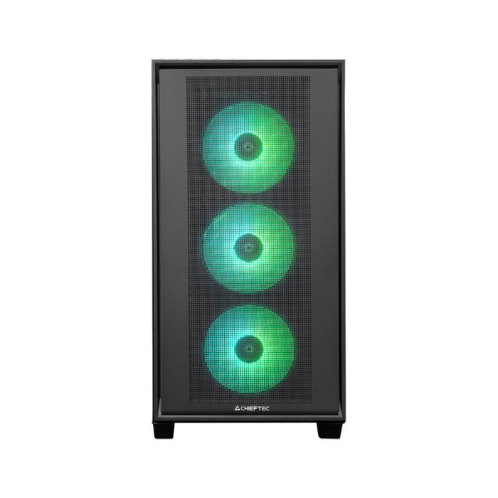 Корпус CHIEFTEC Gaming Hunter 3, без БЖ, 2xUSB3.0, 1xUSB3.2 Gen2 Type-C, 4x120мм ARGB, VGA 425мм, LCS ready, TG Side panel, EATX, чорний
