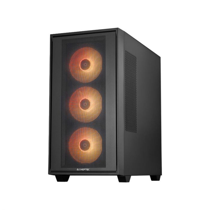 Корпус CHIEFTEC Gaming Hunter 3, без БЖ, 2xUSB3.0, 1xUSB3.2 Gen2 Type-C, 4x120мм ARGB, VGA 425мм, LCS ready, TG Side panel, EATX, чорний