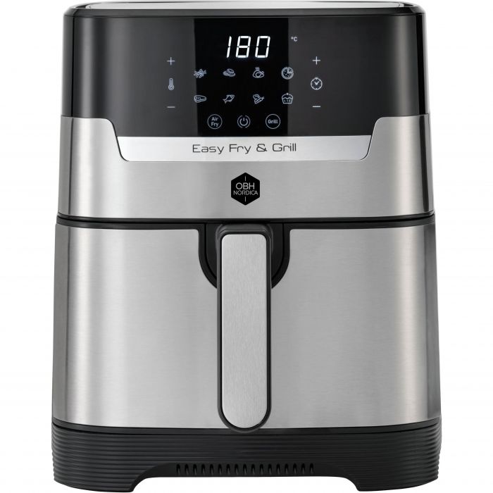 Мультипіч OBH Nordica EasyFry&Grill, 1550Вт, чаша-4.2л, сенсорне керув., від 40°C до 200°C, пластик, чорно-сірий