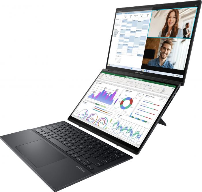 Ноутбук ASUS Zenbook DUO UX8406CA-QL214X 14" FHD OLED, Intel Ultra 7 255H, 32GB, F2TB, UMA, Win11P, Сірий