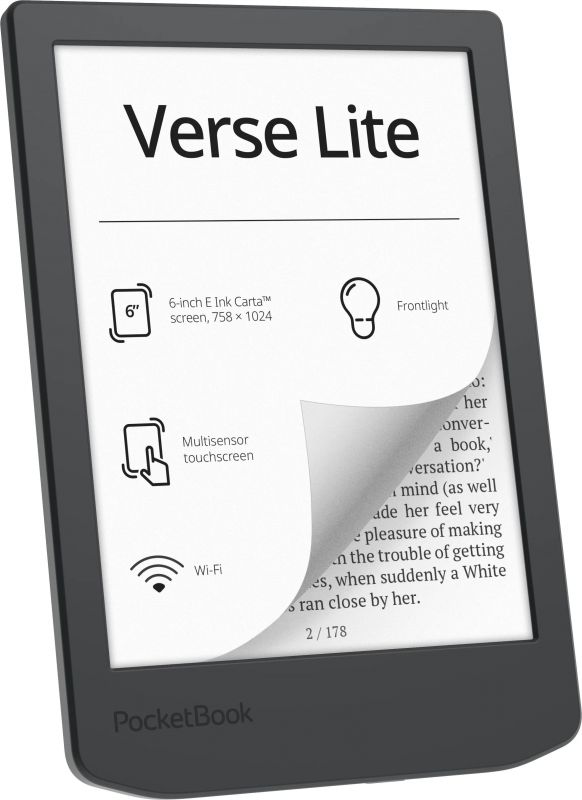 Електронна книга PocketBook 619 Verse Lite, Midnight Grey