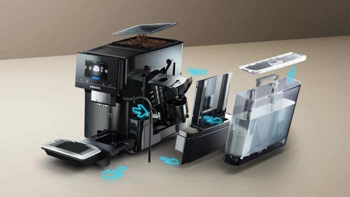 Кавомашина Siemens, 2.4л, зерно+мелена, автомат.капуч, LED-дисплей, авторецептів -19, чорний