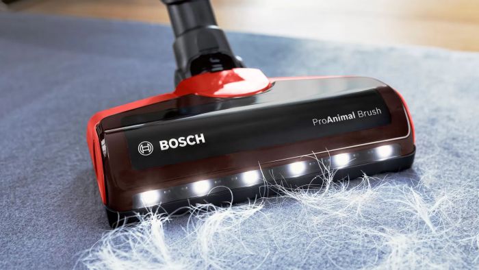 Пилосос Bosch безпровідний, конт пил -0.3л, автон. робота до 40хв, вага-2.9кг, НЕРА, червоний