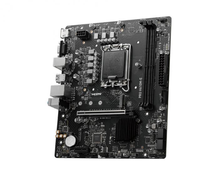 Материнcька плата MSI PRO H610M-E s1700 H610 2xDDR5 M.2 HDMI D-Sub mATX