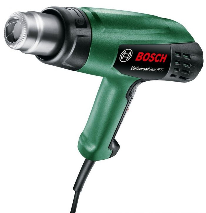 Фен будівельний Bosch UniversalHeat 600, 1800Вт, 200/350/500л/хв, 50/300/600°C, 0.53 кг