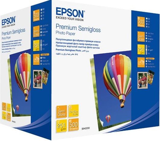 Папір Epson 100mmx150mm Premium Semiglossy Photo Paper, 500арк.