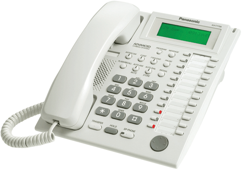 Системний телефон Panasonic KX-T7735UA White (аналоговий) для АТС Panasonic KX-TE/TDA