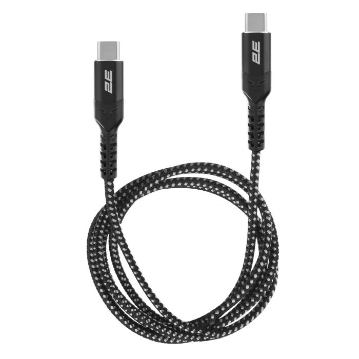 Кабель 2E USB-C - USB-C PD 3.1 240W Aluminum Shell 1m Black