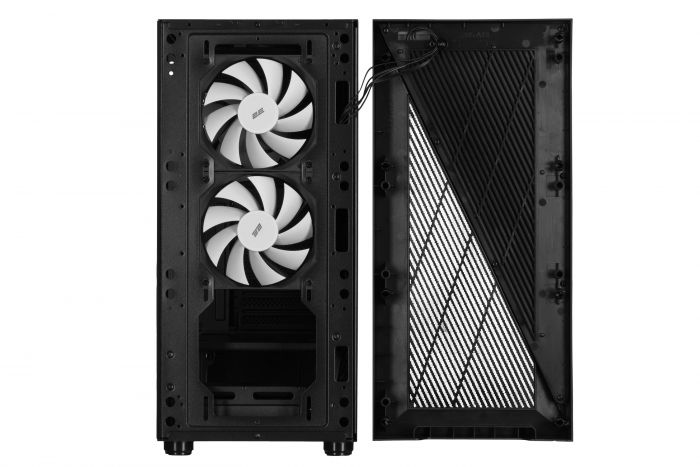 Корпус 2E GAMING INFINITY G205А, без БЖ, 2xUSB 3.0, 1xUSB Type-C, 1x120mm ARGB fan, 2x120mm fans, ARGB strip, TG Side Panel, ATX, Black