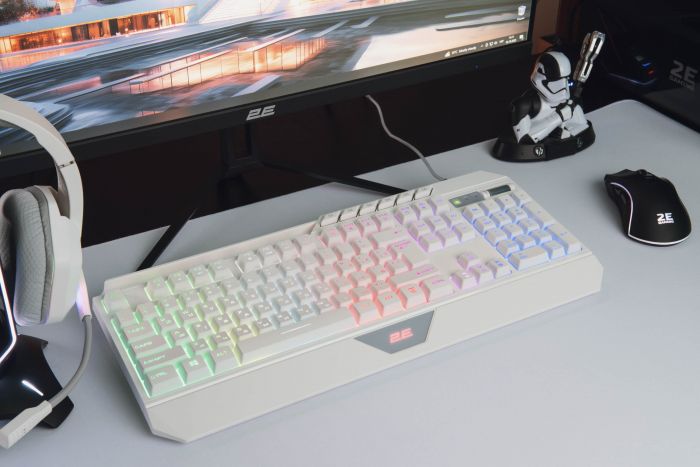 Клавіатура 2E GAMING KG315 RGB USB White Ukr