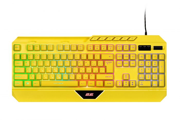 Клавіатура 2E GAMING KG315 RGB USB Yellow Ukr