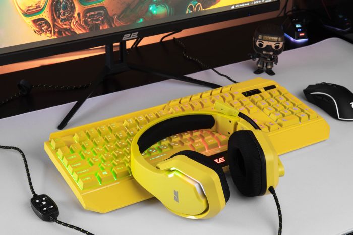 Клавіатура 2E GAMING KG315 RGB USB Yellow Ukr