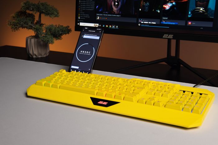 Клавіатура 2E GAMING KG315 RGB USB Yellow Ukr