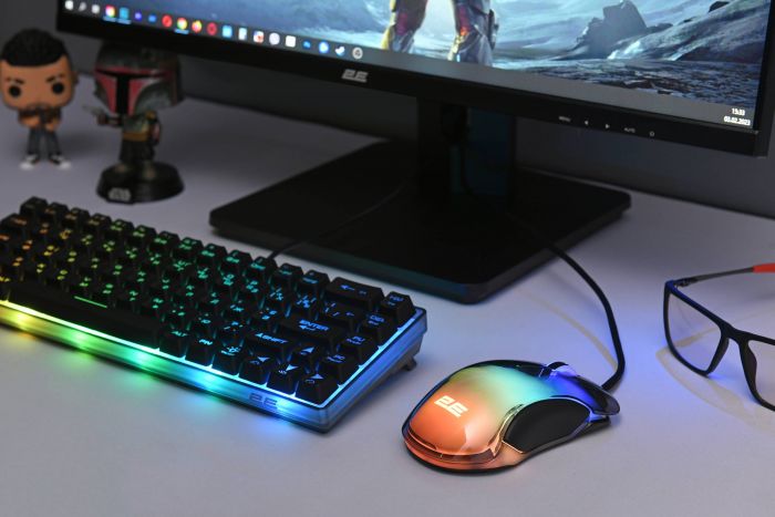 Миша 2E GAMING MG345 RGB USB Transparent