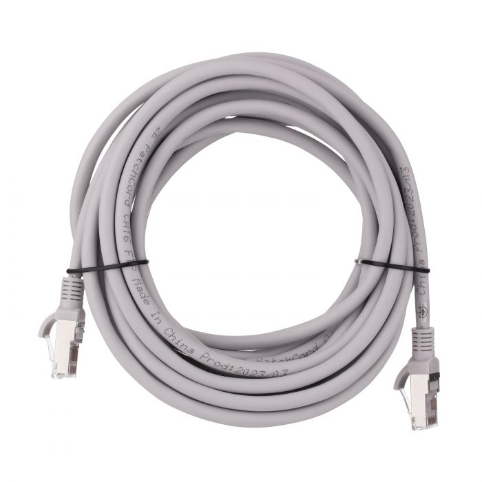 Патч-корд 2E САТ 6, FTP, 5м, 26AWG, RJ45, 7/0.16, Cu, LSZH, сірий