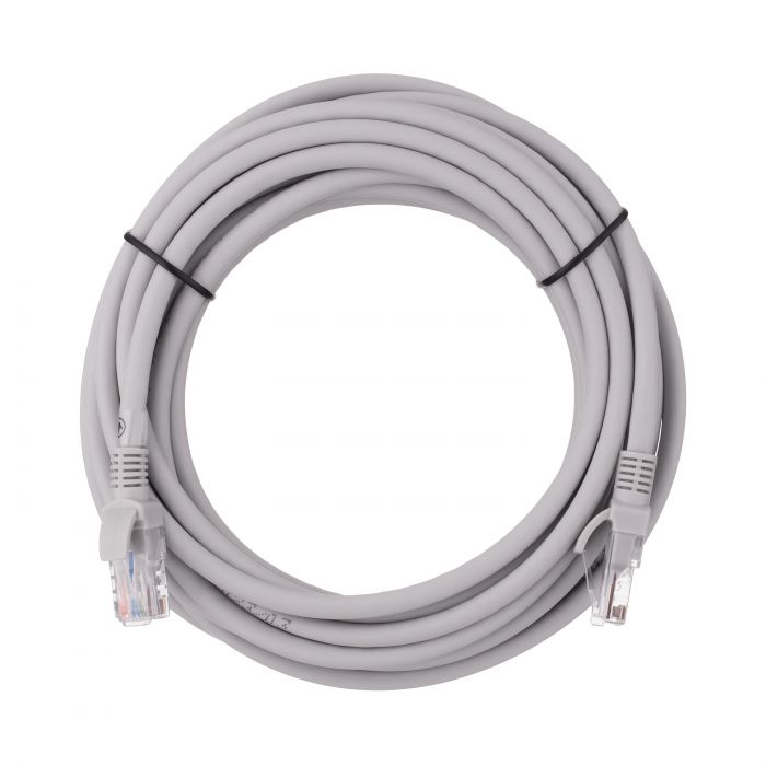 Патч-корд 2E САТ 6, UTP, 5м, 26AWG, RJ45, 7/0.16, Cu, LSZH, сірий