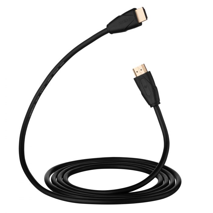 Кабель HDMI (M/M) 2Е 2м, 2.0, Slim High Speed Aluminum, чорний