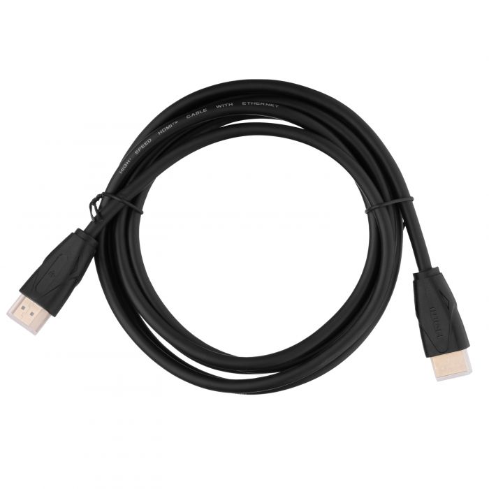 Кабель HDMI (M/M) 2Е 2м, 2.0, Slim High Speed Aluminum, чорний