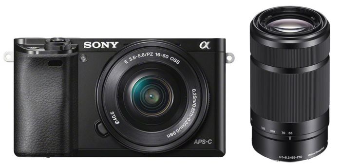 Цифр. фотокамера Sony Alpha 6000 + об`єктив 16-50 + 55-210mm Kit Black