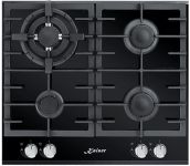 Варильна поверхня газова Kaiser KCG6380Turbo - Шx60см./4 конф/скло/WOK/чавунні решітки/чорний