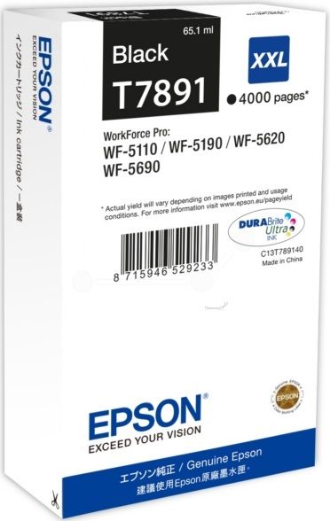 Картридж Epson WF-5110/WF-5620 black XXL (4000 стр)