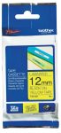 Стрічка Brother 12mm Laminated yellow, Print black