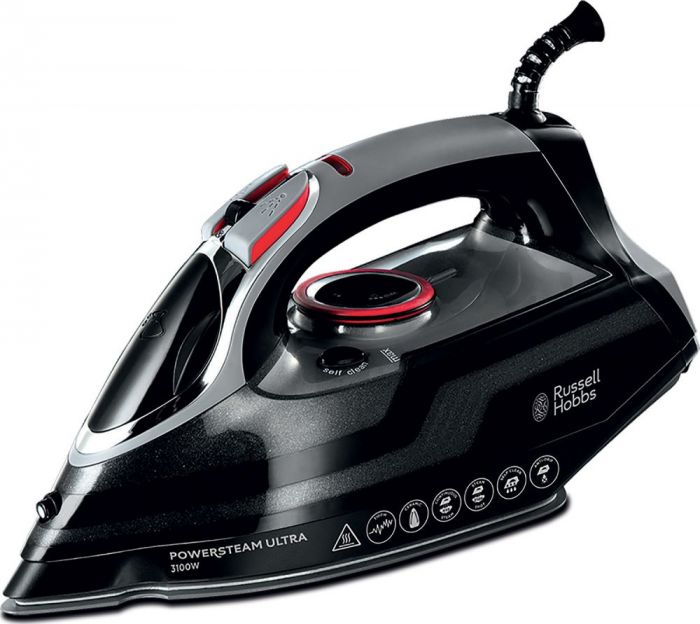 Праска Russell Hobbs Power Steam Ultra, 3100Вт, 350мл, паровий удар -210гр, постійна пара - 45гр, керам. підошва, сірий