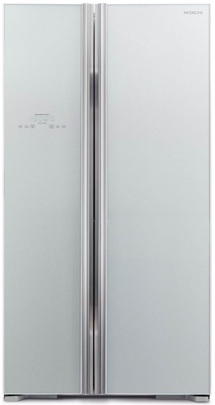 Холодильник SBS HITACHI R-S700PUC2GS, 180х77х92см, 2 дв., Х- 377л, М- 228л, A++, NF,  Інвертор, Сріблястий (скло)