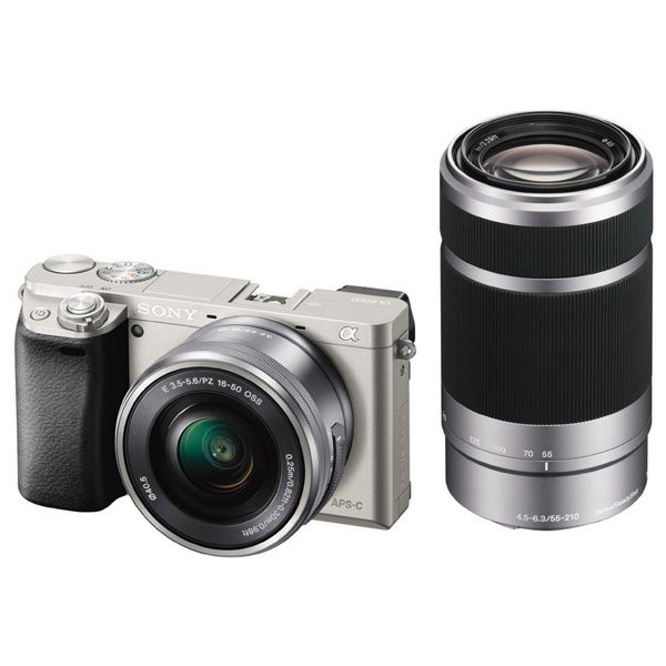 Цифр. фотокамера Sony Alpha 6000 + объектив 16-50 + 55-210mm kit Silver