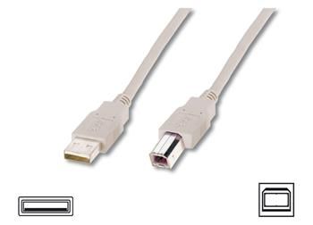 Кабель ASSMANN USB 2.0 (AM/BM) 3.0m, biege