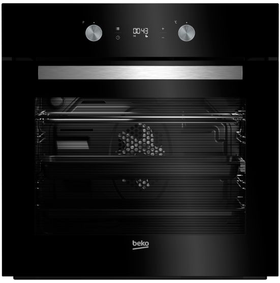 Вбудована електрична духова шафа Beko BIE24301B -Шx60см./6 реж./71л/диспл+утопл.перемікачі./чорний